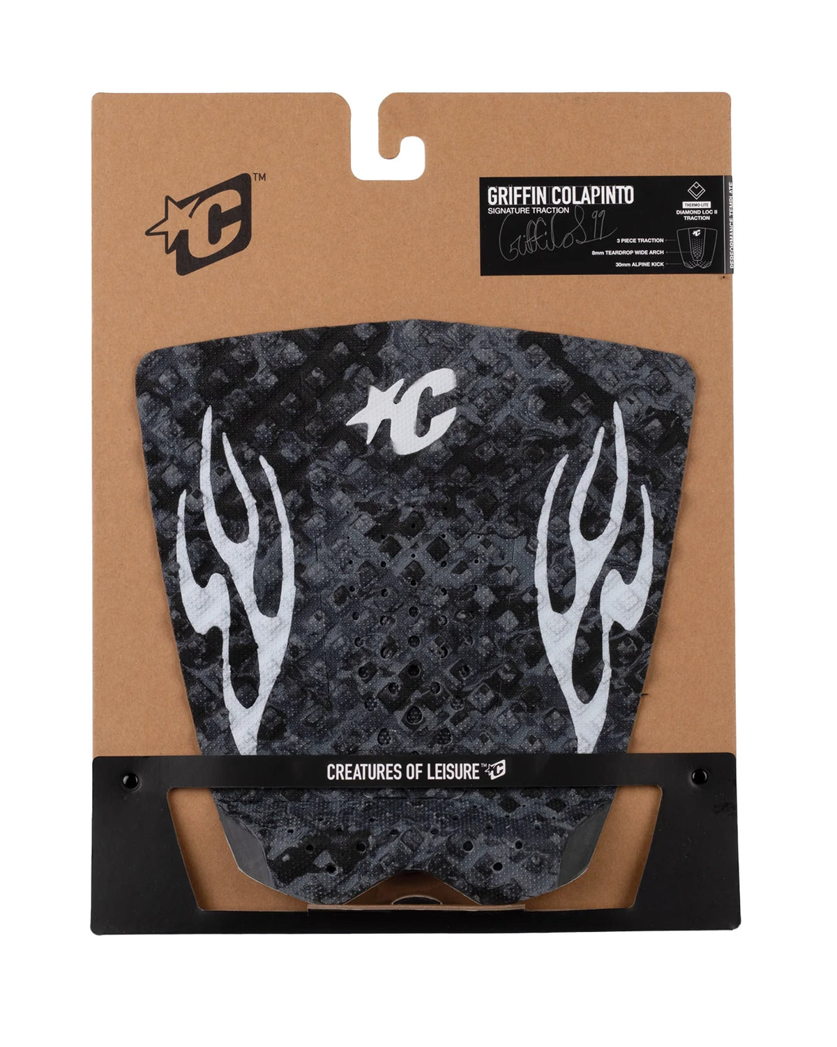 גריפ CREATURES Griffin Colapinto Lite Art Series Charcoal Swirl Platinum Flames