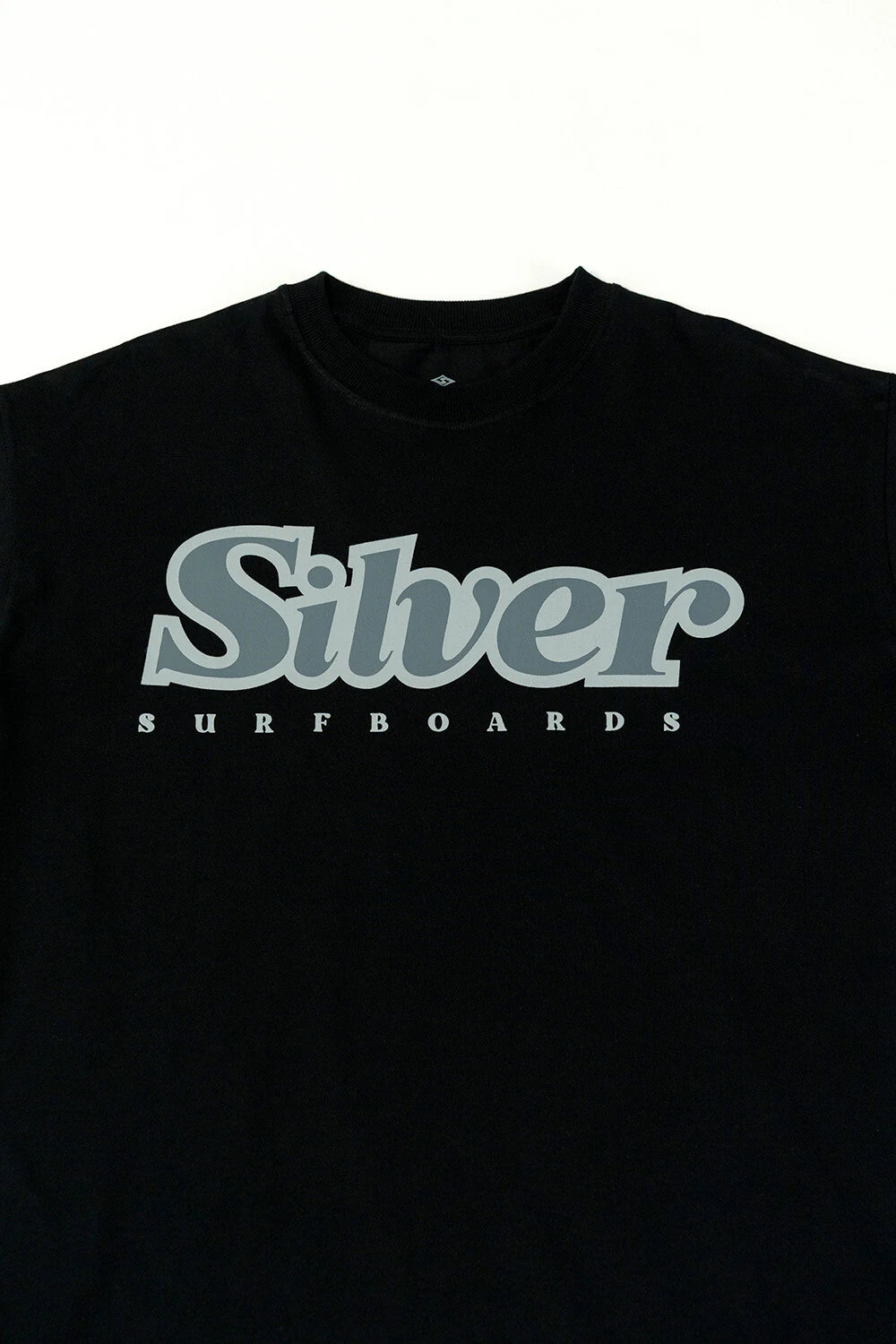 Silver Escrito Over Oversized T-Shirt – Black