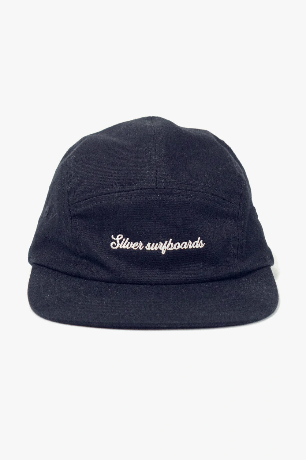 Silver Five Panel Cap - Black