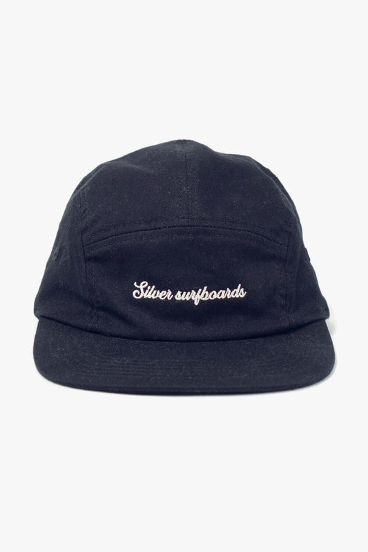 Silver Five Panel Cap - Black