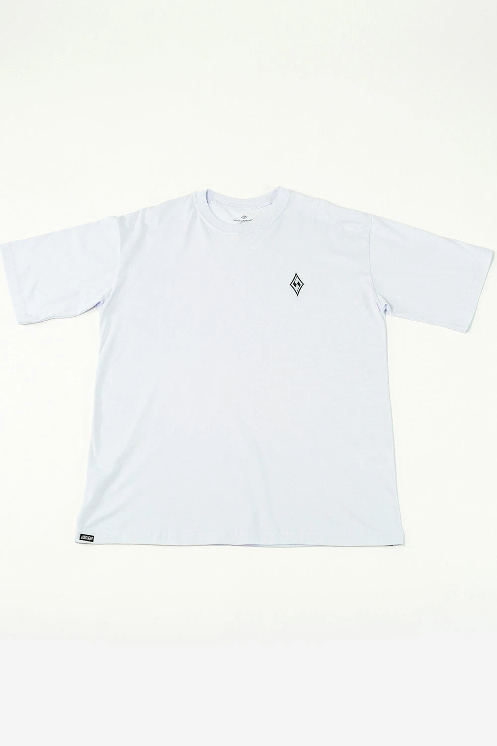 Silver Mini Logo - Oversized T - Shirt - White