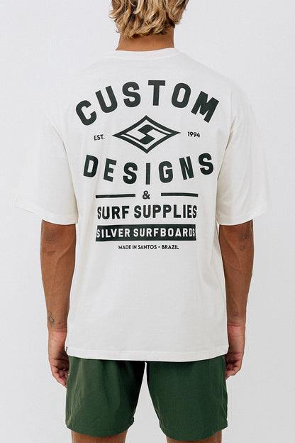 Silver Custom - Oversized T - Shirt - Off White