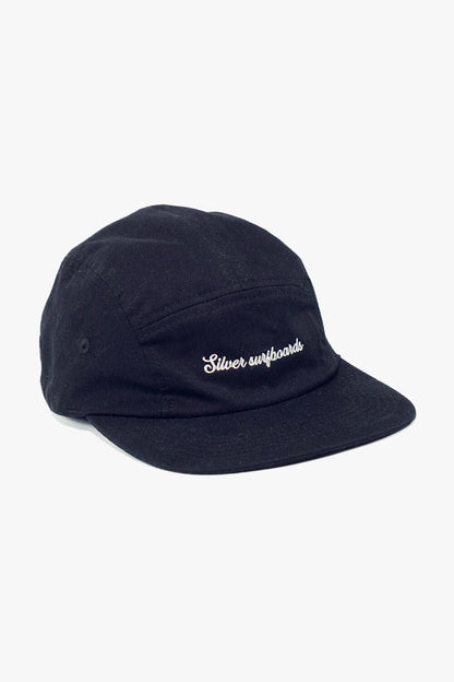 Silver Five Panel Cap - Black