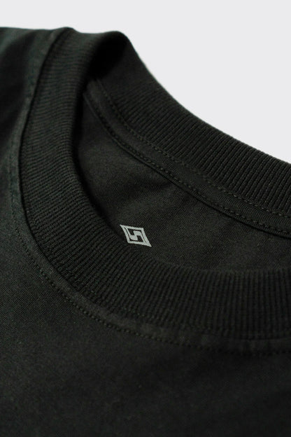 Silver Mini Logo - Oversized T - Shirt - Black