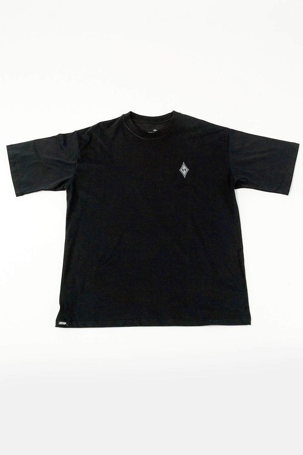 Silver Mini Logo - Oversized T - Shirt - Black
