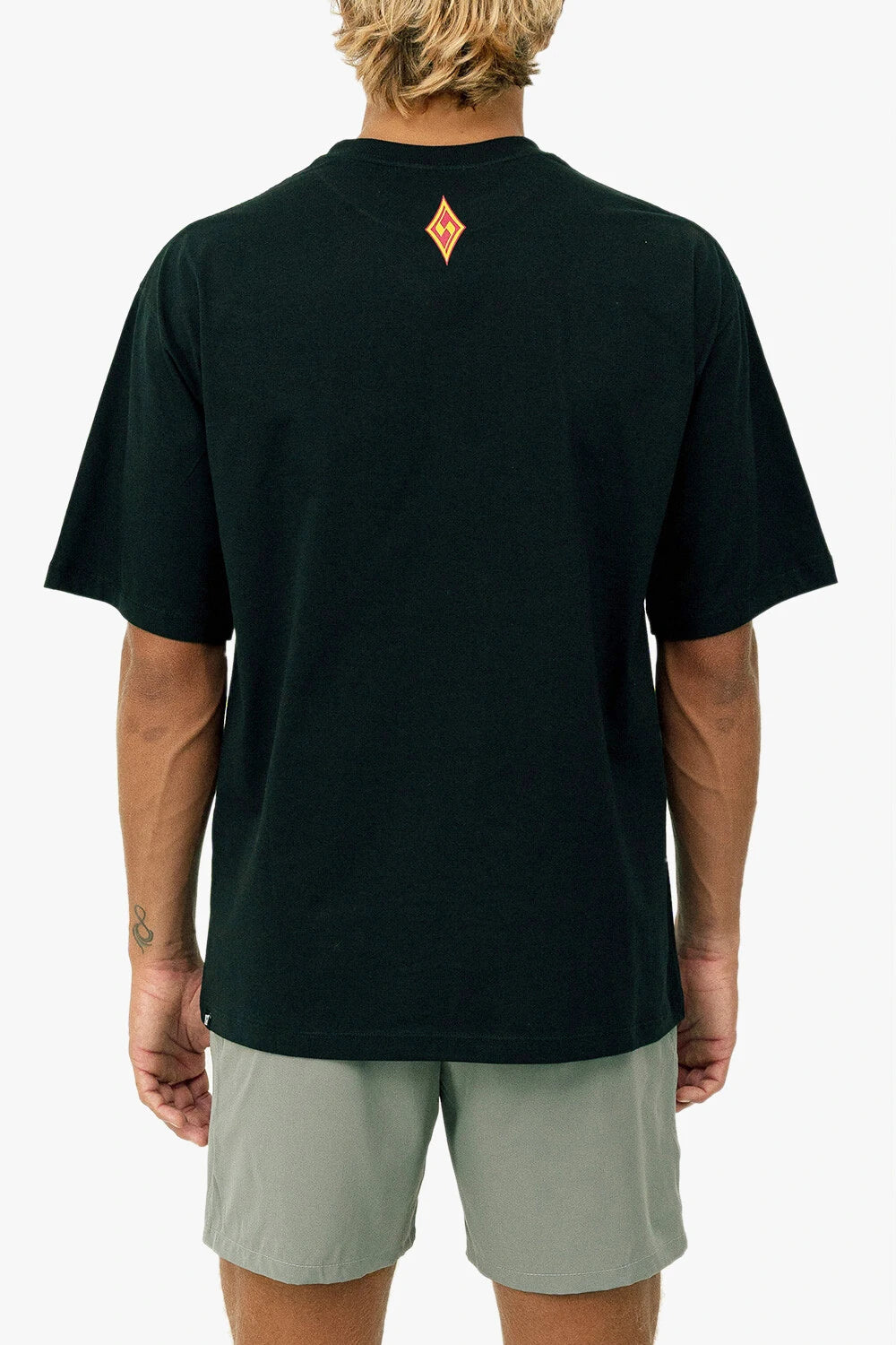Silver Escrito Over Oversized T-Shirt – Black color