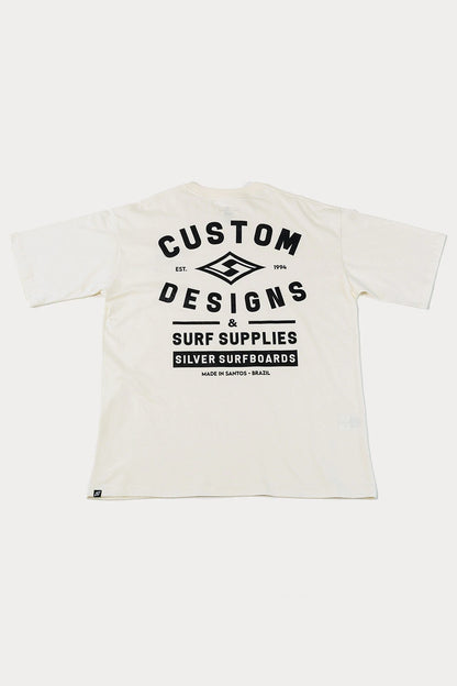 Silver Custom - Oversized T - Shirt - Off White