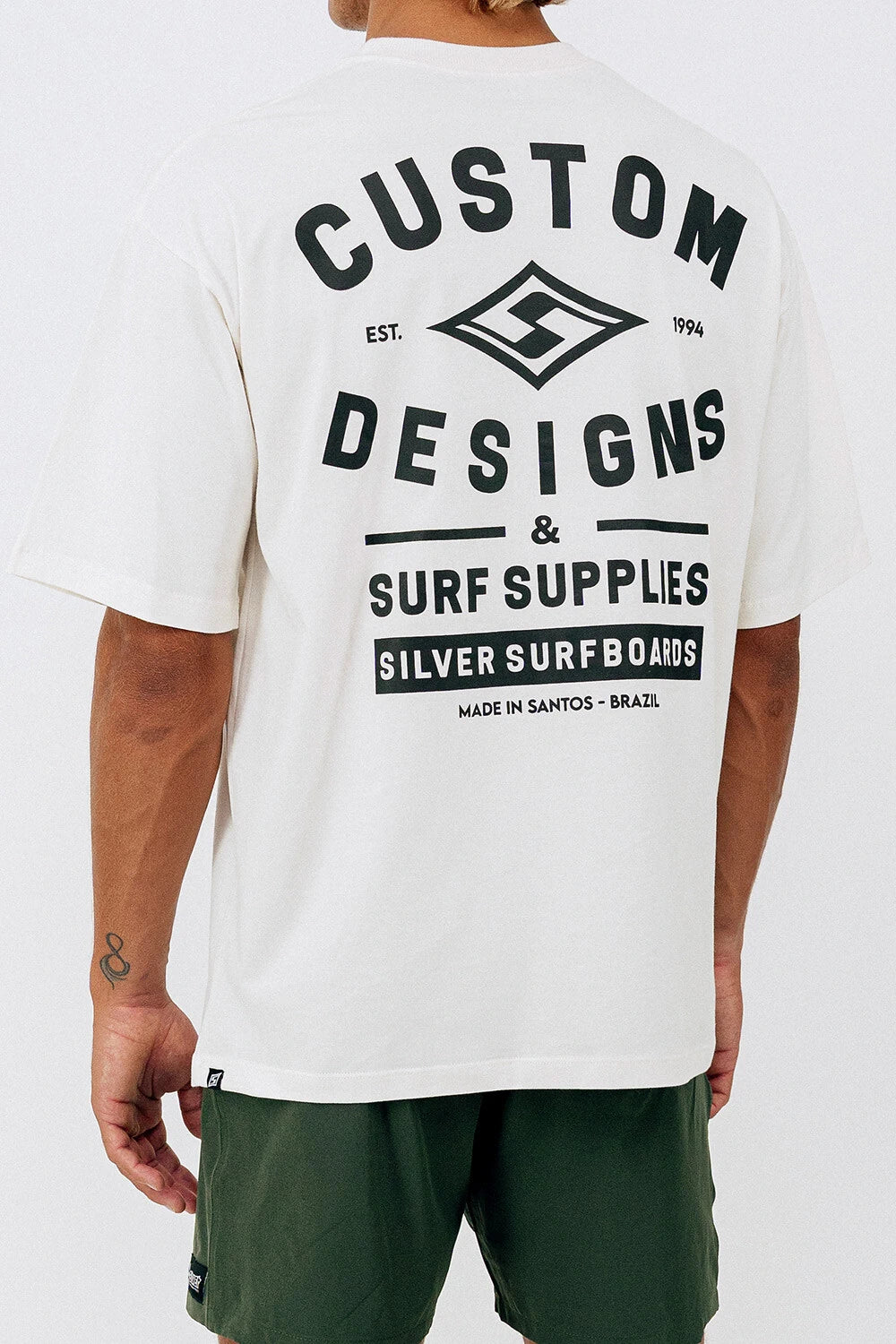 Silver Custom - Oversized T - Shirt - Off White