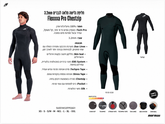 Mormaii Flexxxa Pro Chestzip 3.2mm
