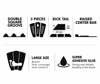 Silver Surfboards – Super Traction Grip - Black