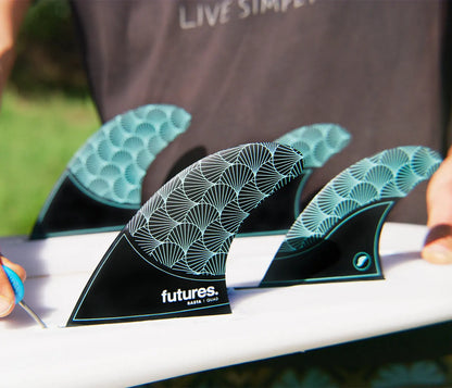 סט חרבות FUTURES Rasta Quad Honeycomb Medium Black/Teal