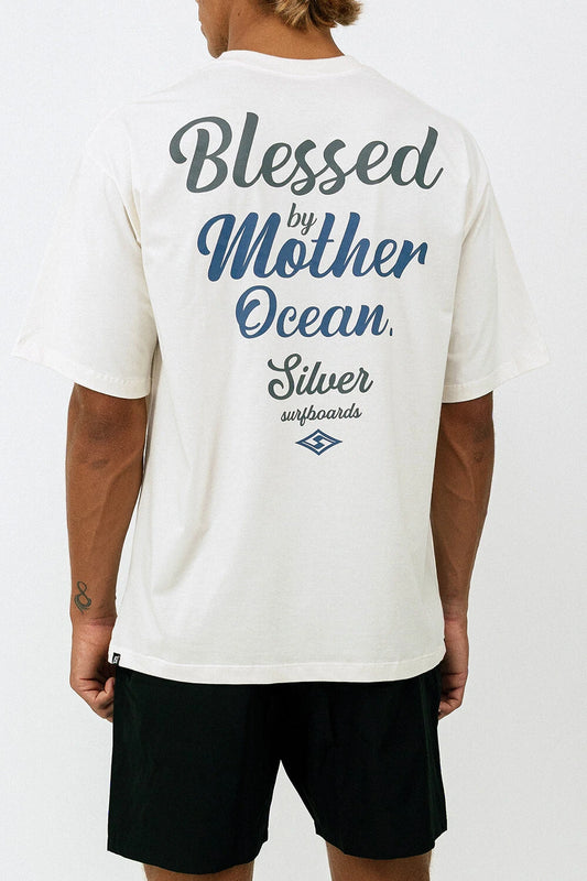 Silver Blessed - Oversized T - Shirt - Off White