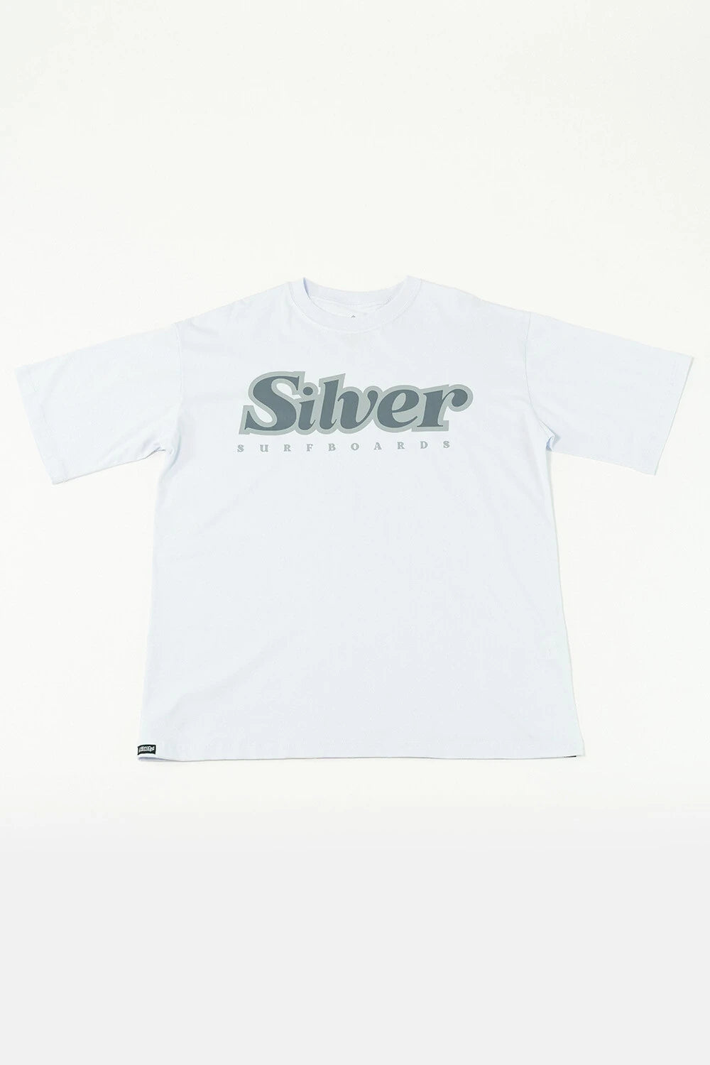 Silver Escrito Over Oversized T-Shirt – White