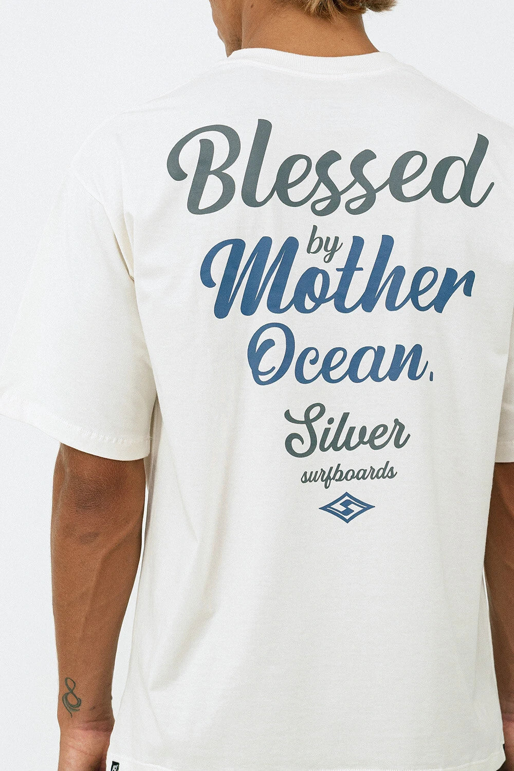 Silver Blessed - Oversized T - Shirt - Off White