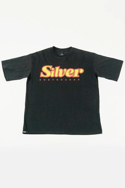 Silver Escrito Over Oversized T-Shirt – Black color
