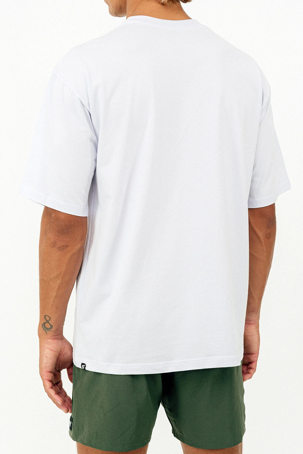Silver Mini Logo - Oversized T - Shirt - White