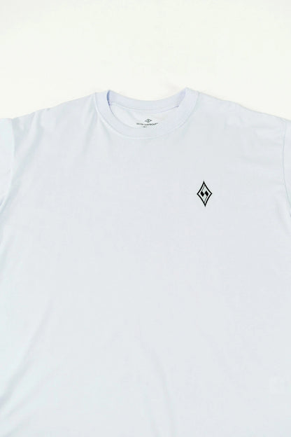 Silver Mini Logo - Oversized T - Shirt - White